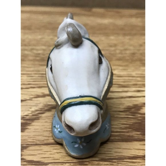 Carousel Horse Head Porcelain Bell Ornament Approx 3.5" Tall EUC - Picture 3 of 8